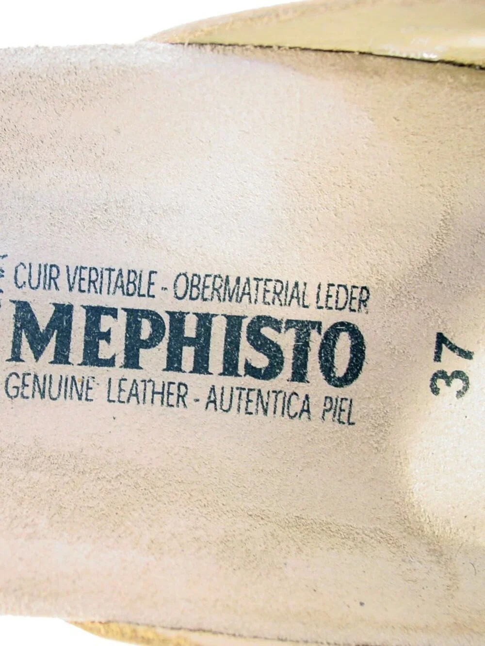 MEPHISTO Helen $175 Metallic Gold 'Sand Havana' Sandals 37/7 - Made in FRANCE - Picture 8 of 8